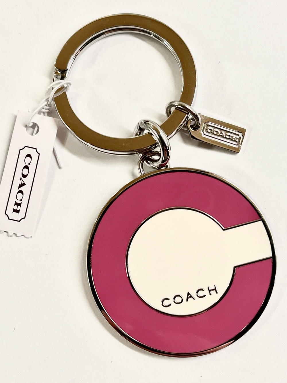 Coach Sparkle Op Art Key Fob Bag Charm NWT